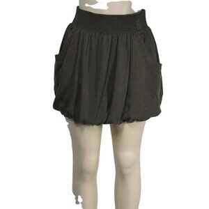 VTG Y2K  BUBBLE Micro Mini Skirt Army Olive Green Fairy Grunge Boho balloon M